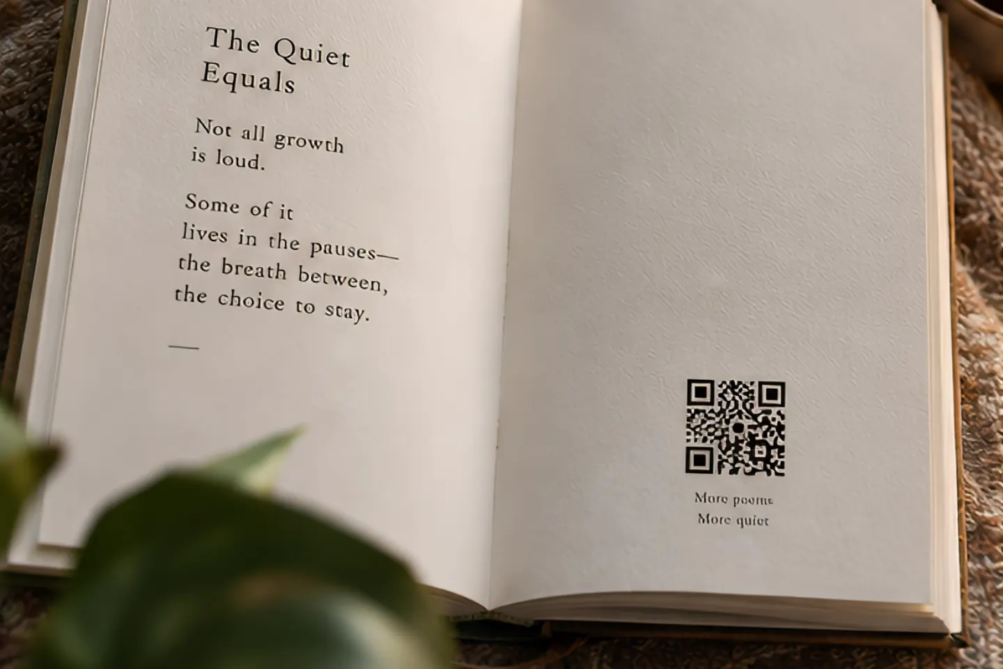 A Circulta QR code on a book, from the Poetry & Writing collection.