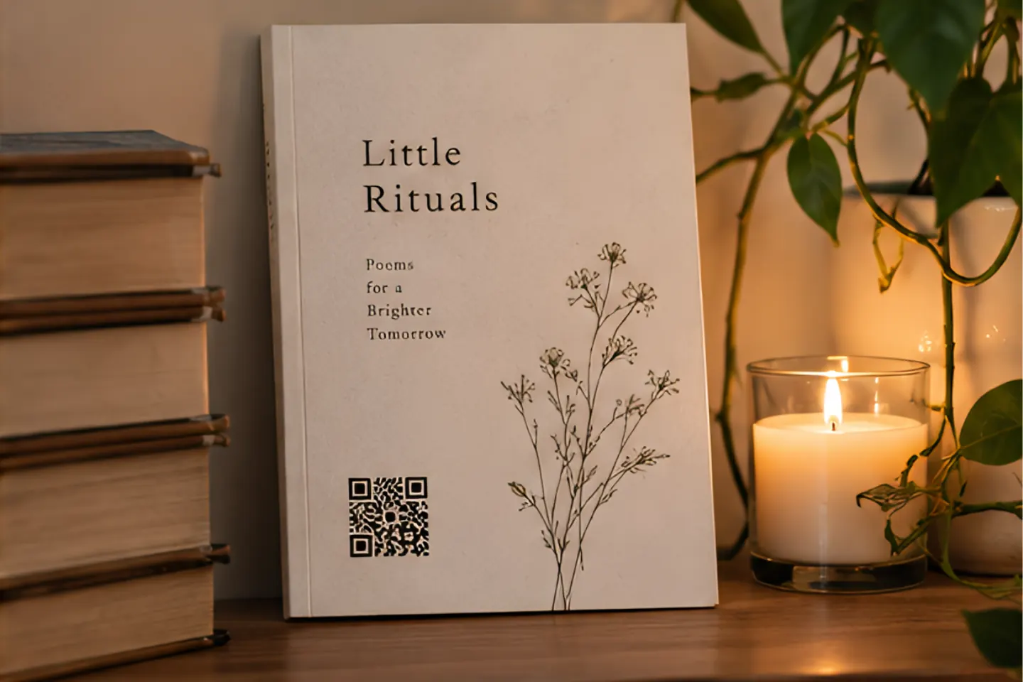A Circulta QR code on a book, from the Poetry & Writing collection.