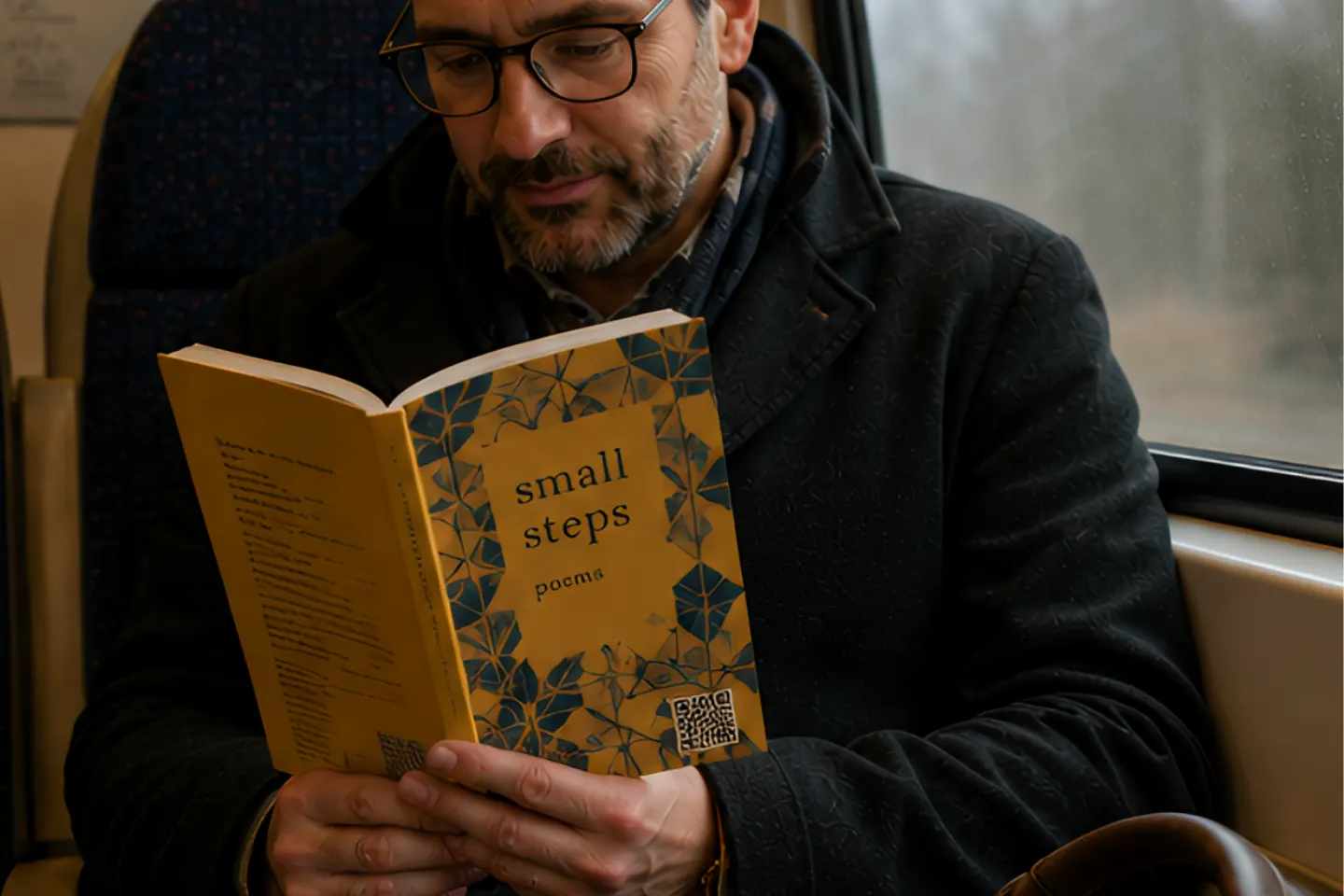 A Circulta QR code on a book, from the Poetry & Writing collection.