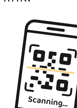 A phone scanning a QR code.